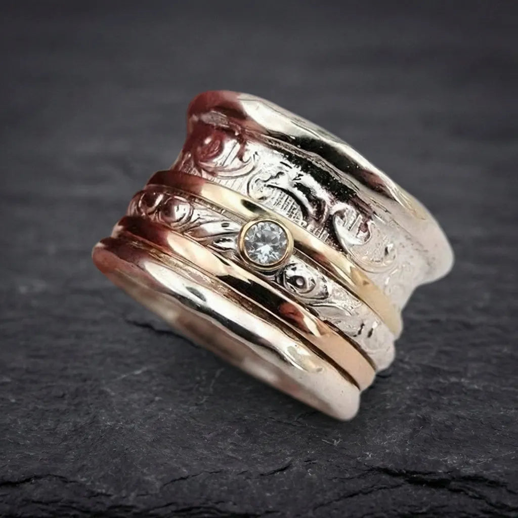Vintage Gold & Silver Fine Ring
