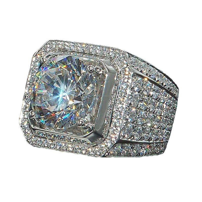 Elegant Iced Out Octagon Ring