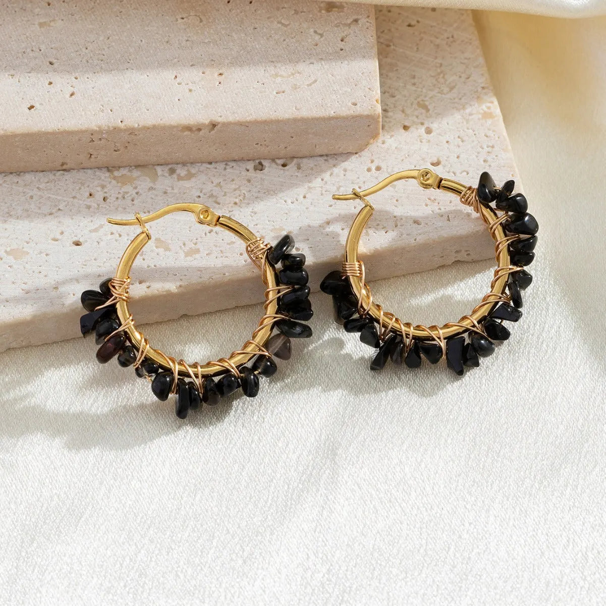 Elegant Black Onyx Earrings