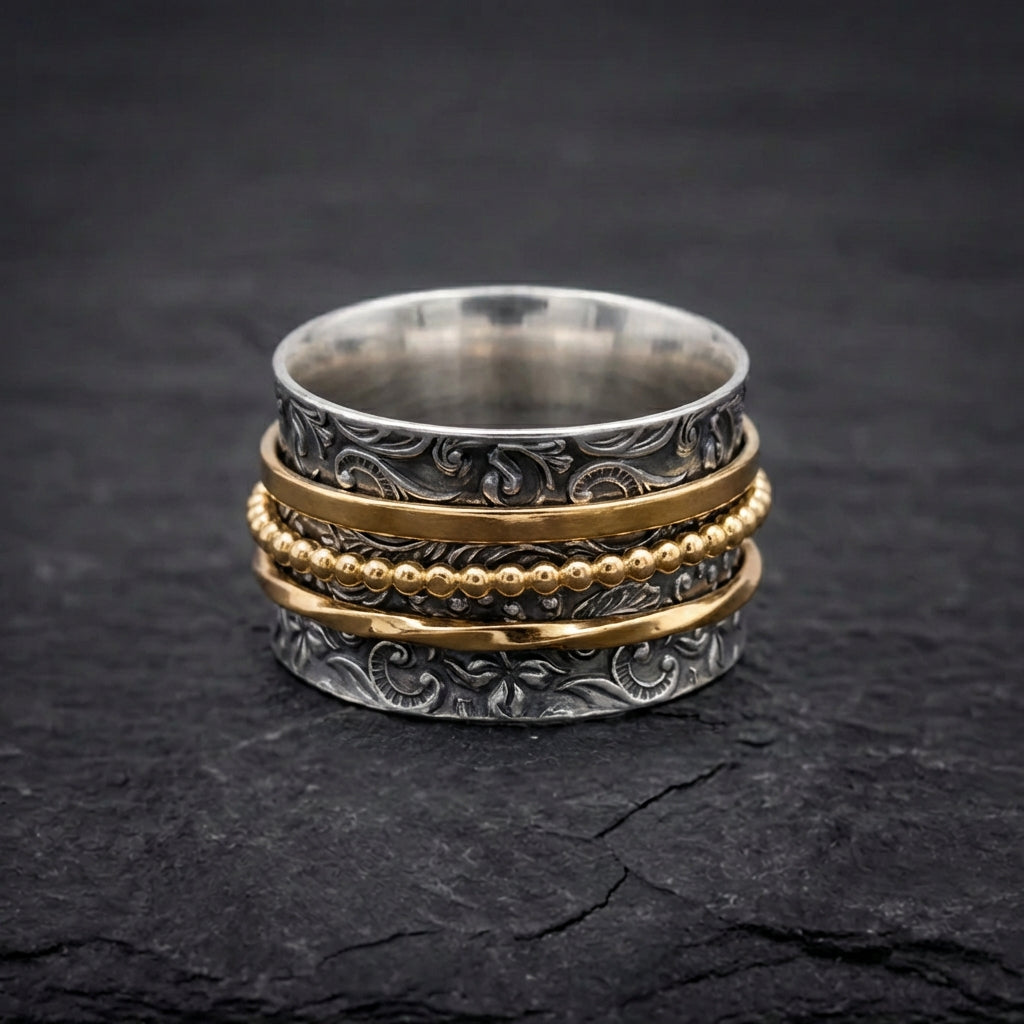 Bohemian Wide Three Layer Ring