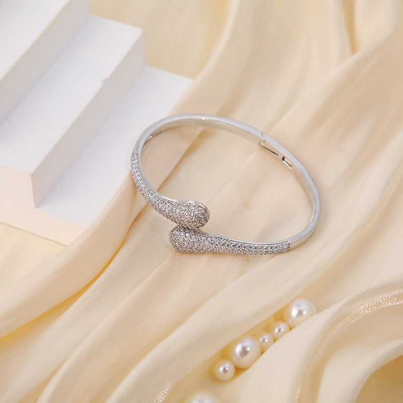 Vintage Full Pave Crystal Cuff Bangle