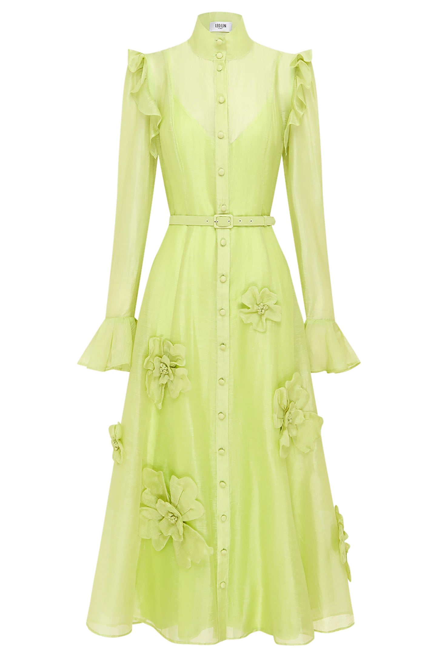 3d Frill Midi Dress