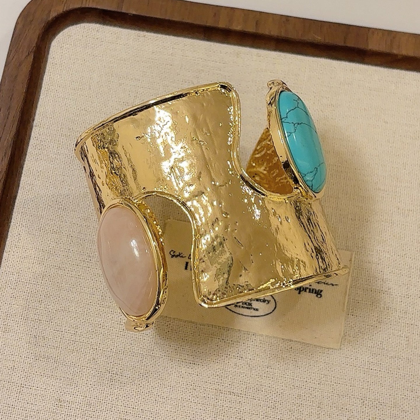 Turquoise Gold Cuff Bracelet