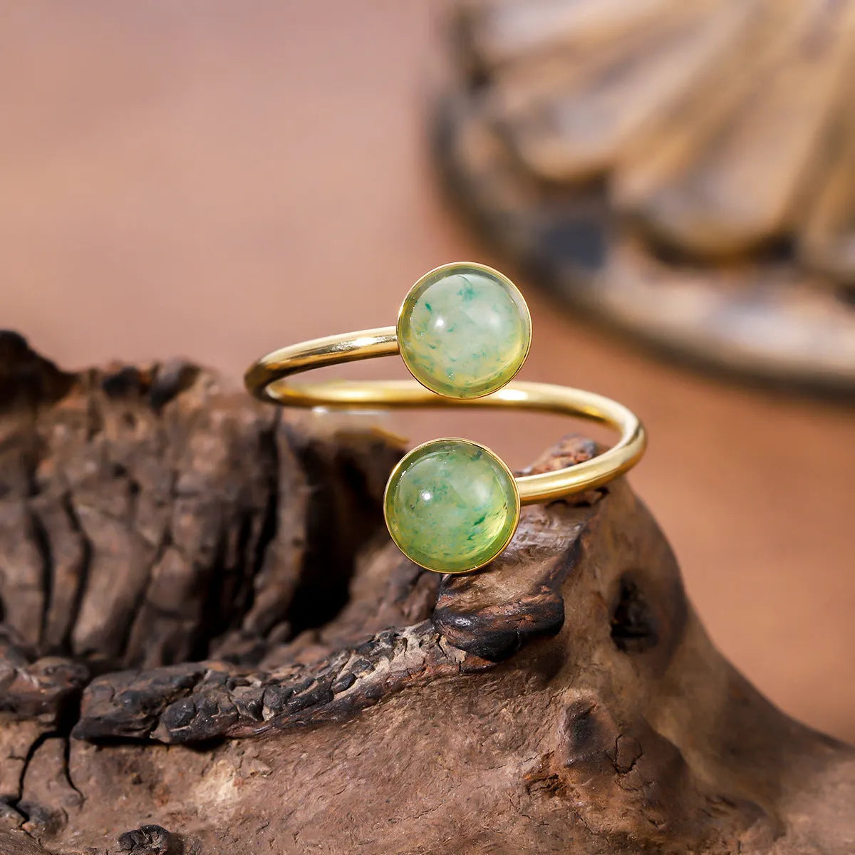 Elegant Prehnite Ring