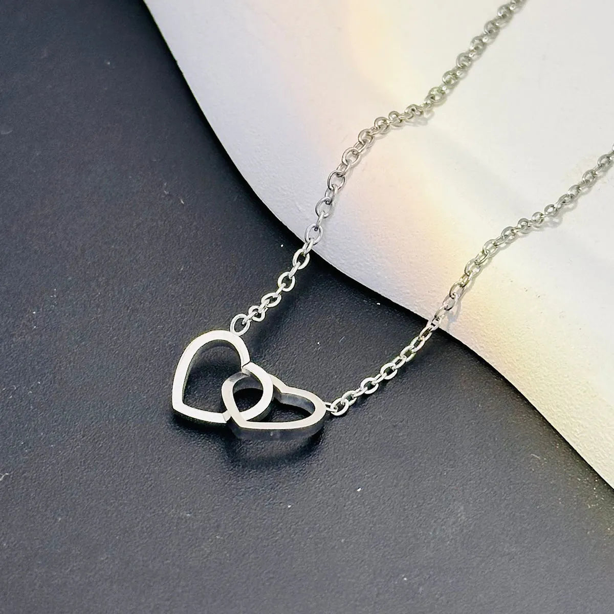 Elegant Double Heart Necklace