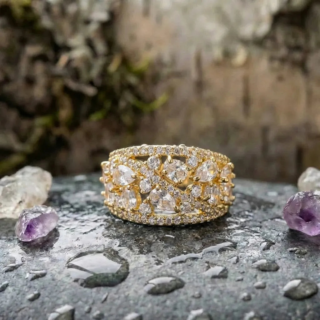Elegant Crystal Statement Ring