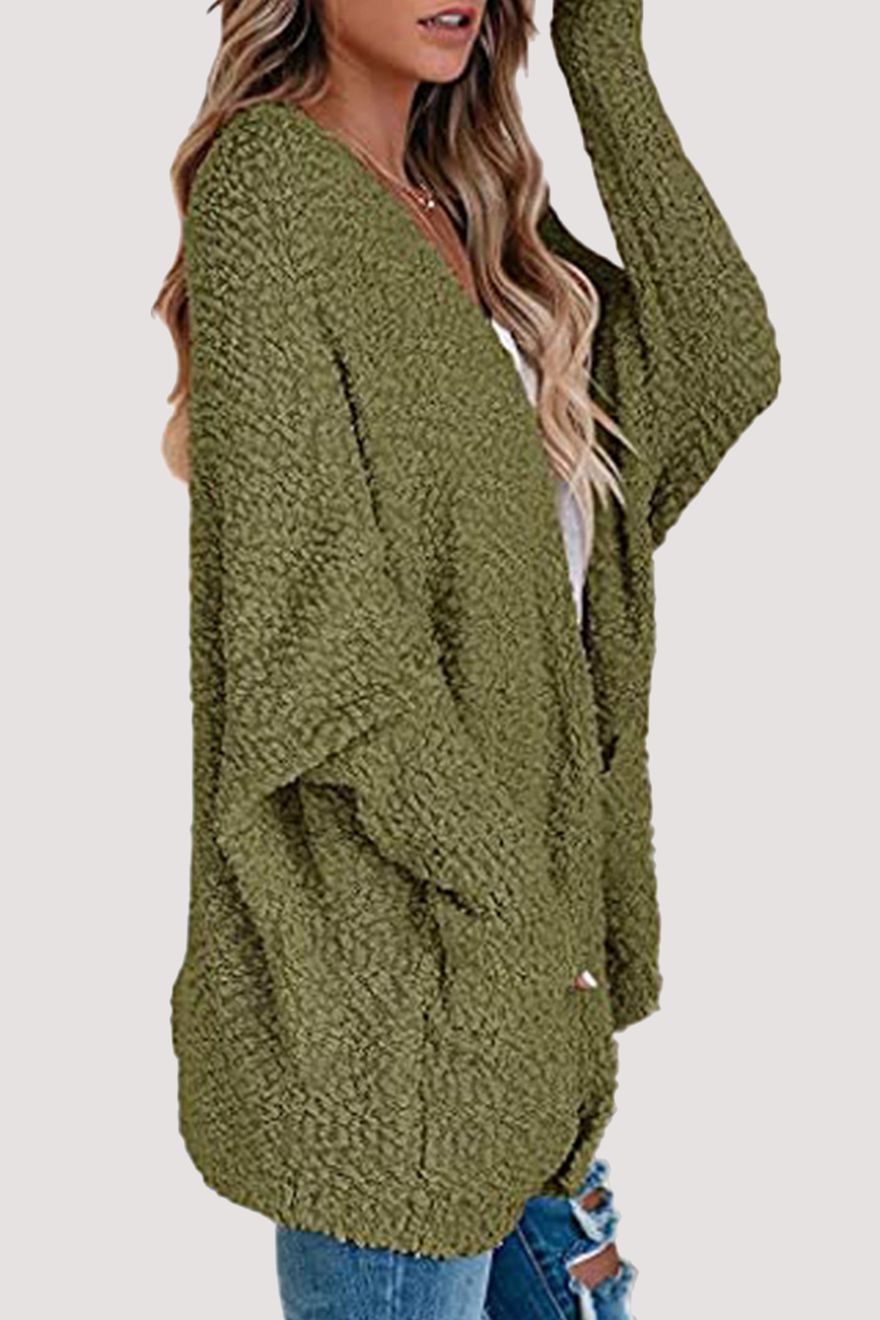 Pocket V Neck Tops Sweater(8 Colors)