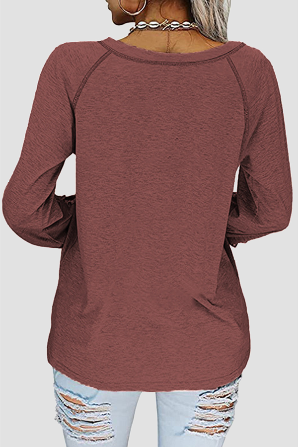 Lace Patchwork V Neck T-shirts(6 Colors)