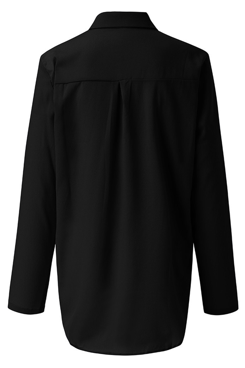 Patchwork Turndown Collar Blouses(8 Colors)