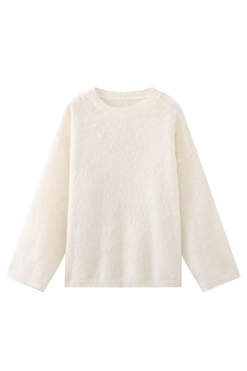 Daily Fluffy O Neck Sweaters