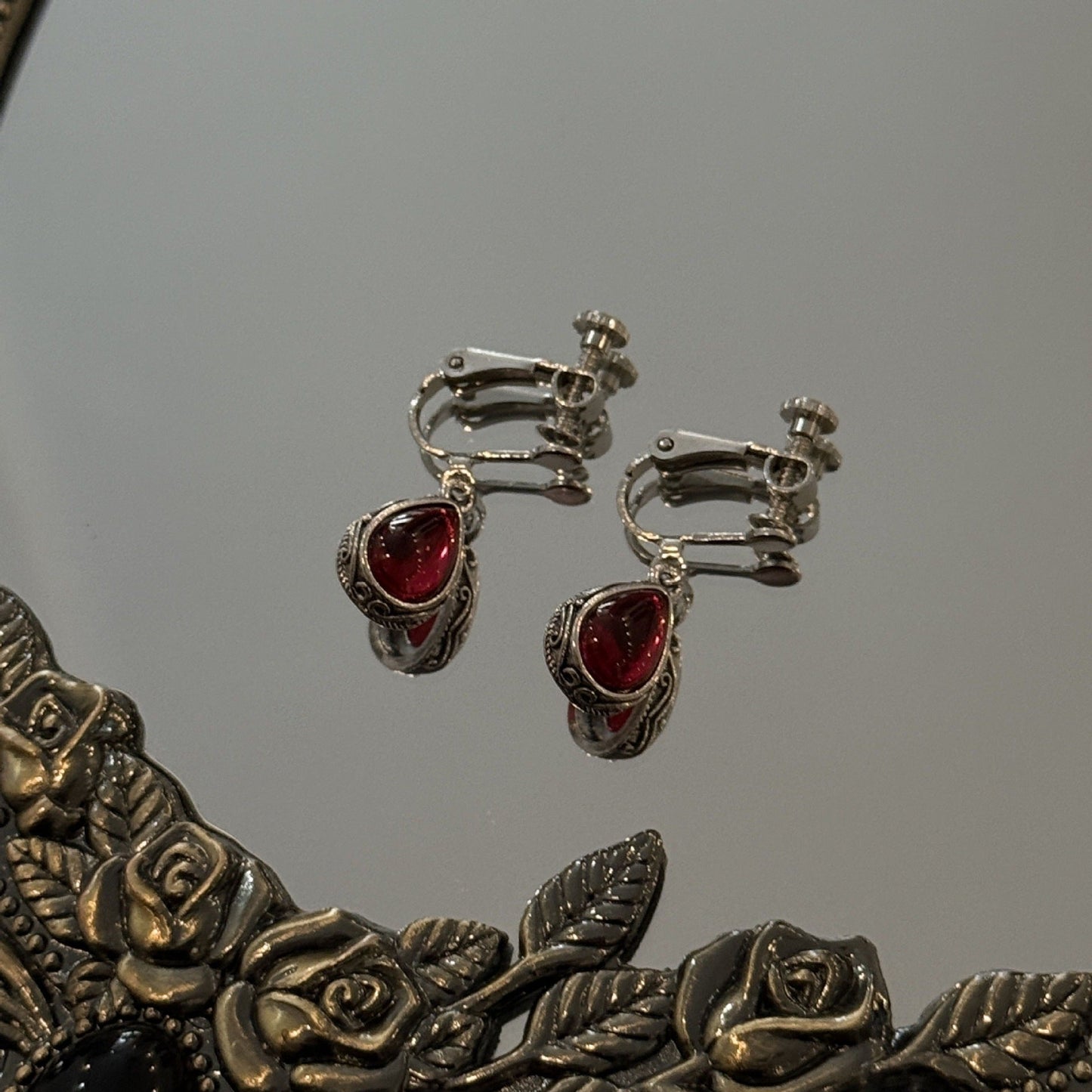 Vintage Ruby Earrings
