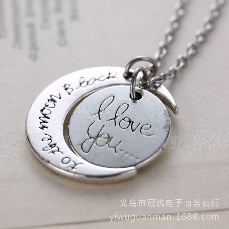 I Love You Moon Necklace