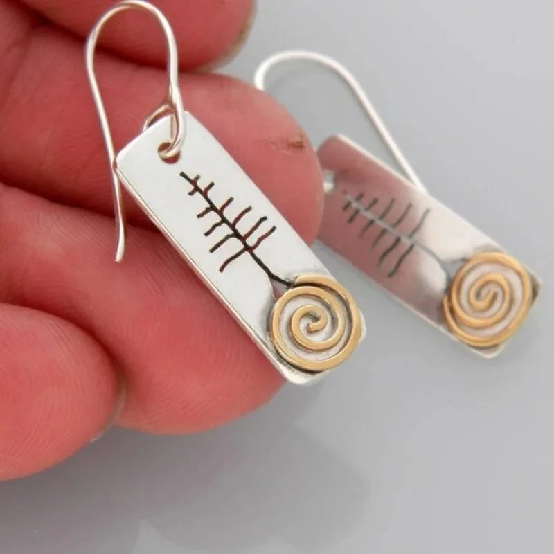 Handmade Spiral Drop Earrings