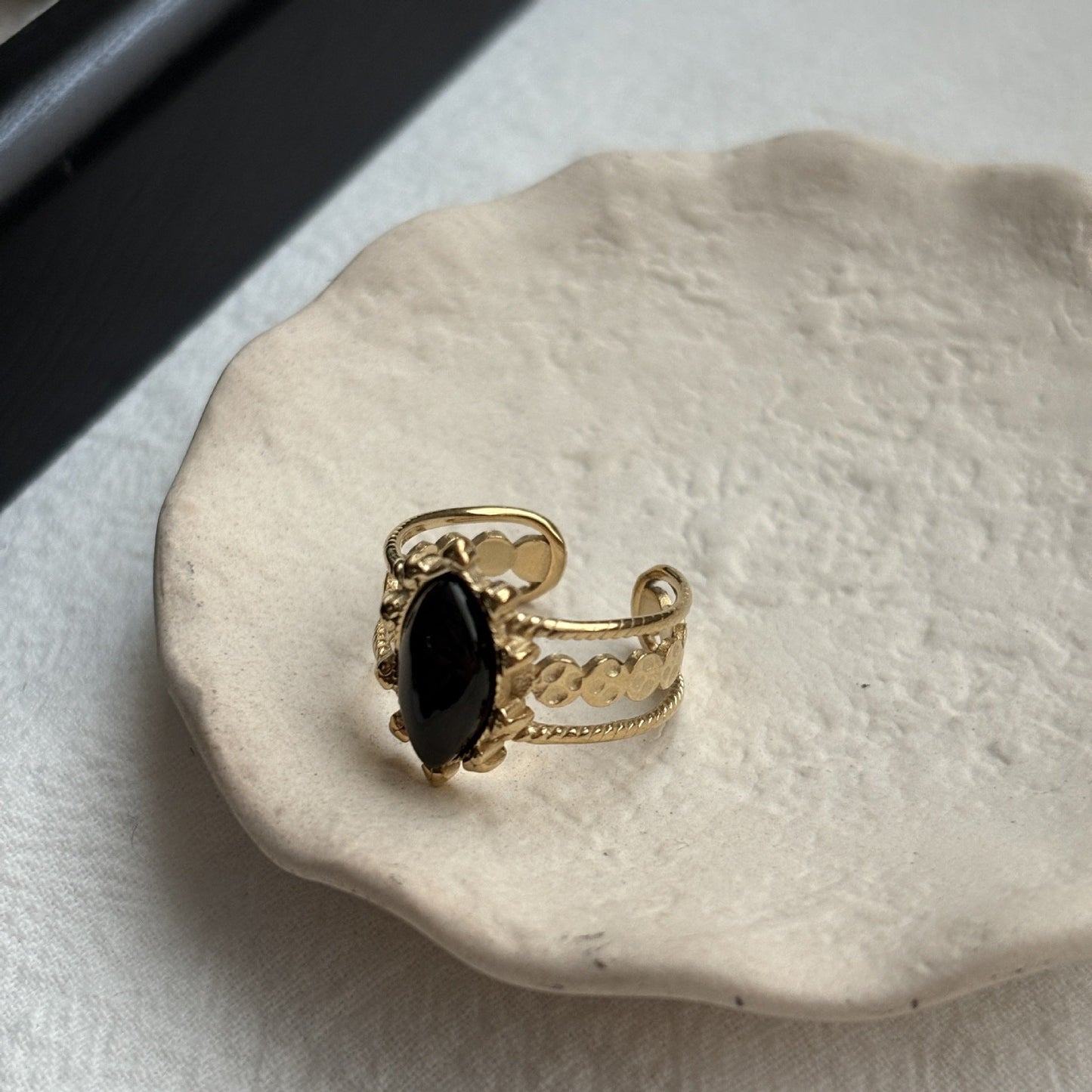 Vintage Black Onyx Ring