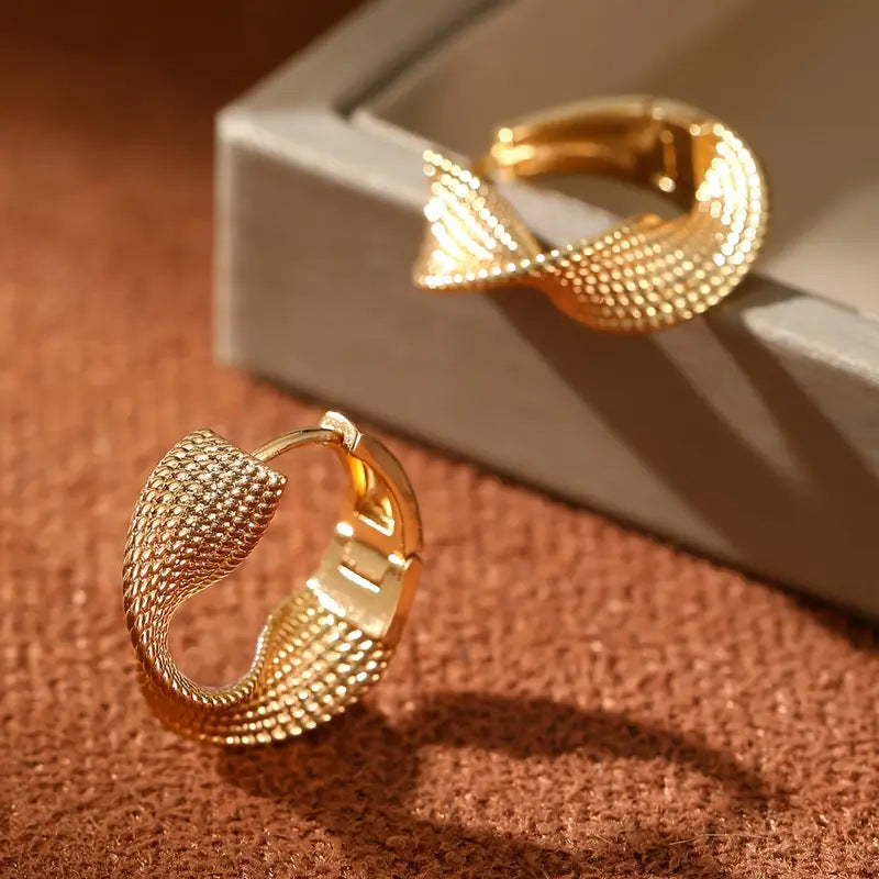 Classic Gold Mesh Earrings