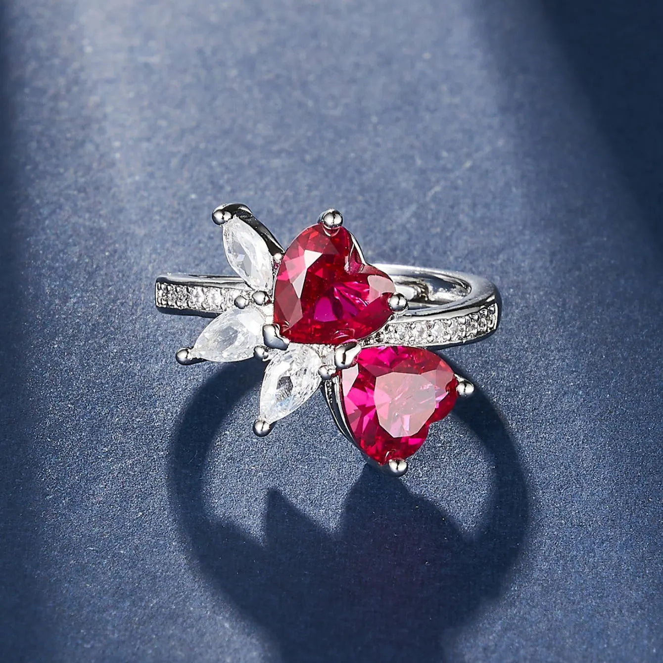 Statement Ruby Heart Ring