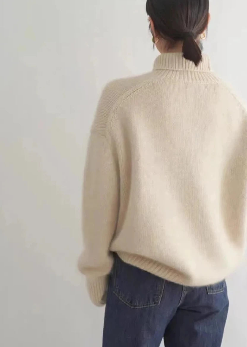 Cozy Grey Turtleneck Sweater - Comfort
