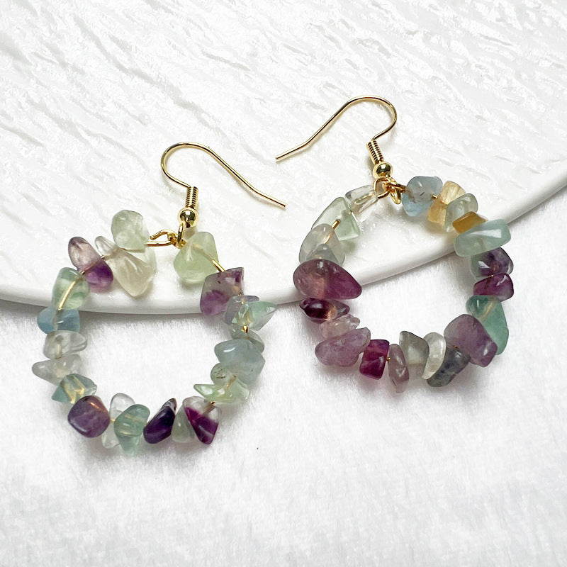 Gemstone Chip Earrings