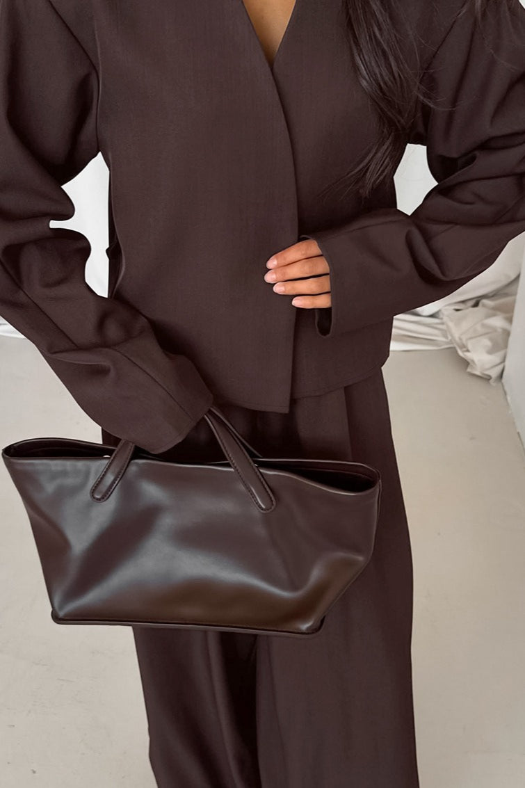 V-neck Cardigan Tapered Two Piece Set