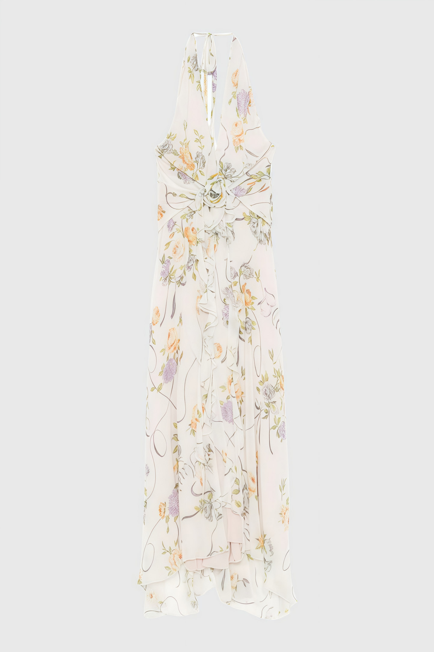 Umbek Print Ruffle Maxi Dress