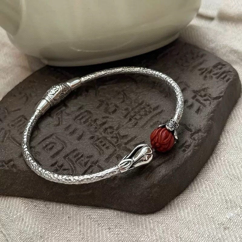 Vintage Red Agate Bracelet