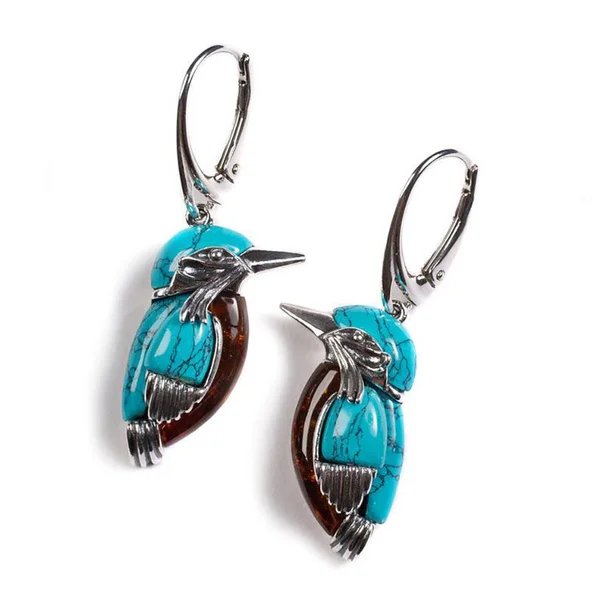 Vintage Kingfisher Earrings