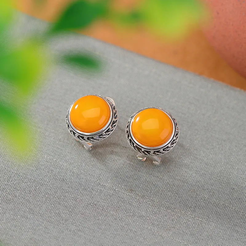 Vintage Amber Earrings