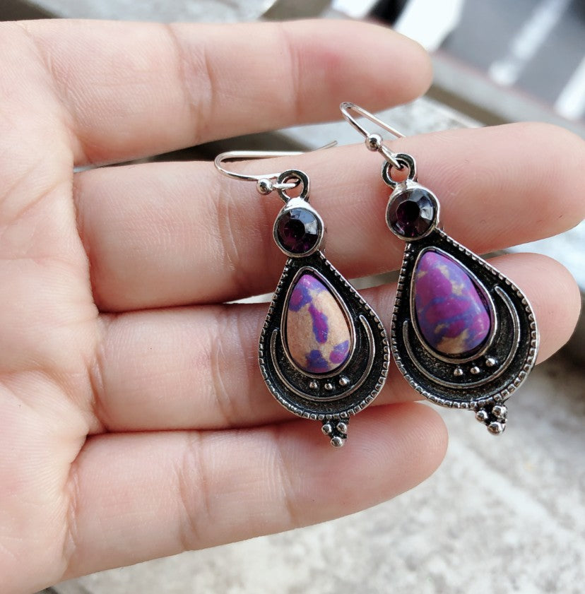 Vintage Purple Earrings