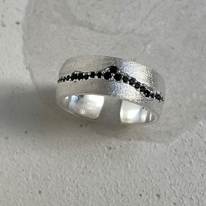 Modern Black Diamond Ring