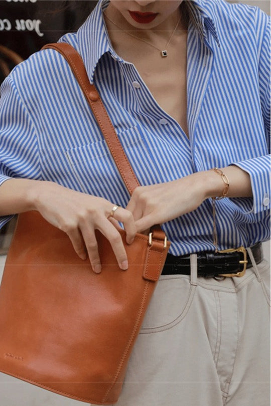 Blue Stripe Long Sleeve Blouse
