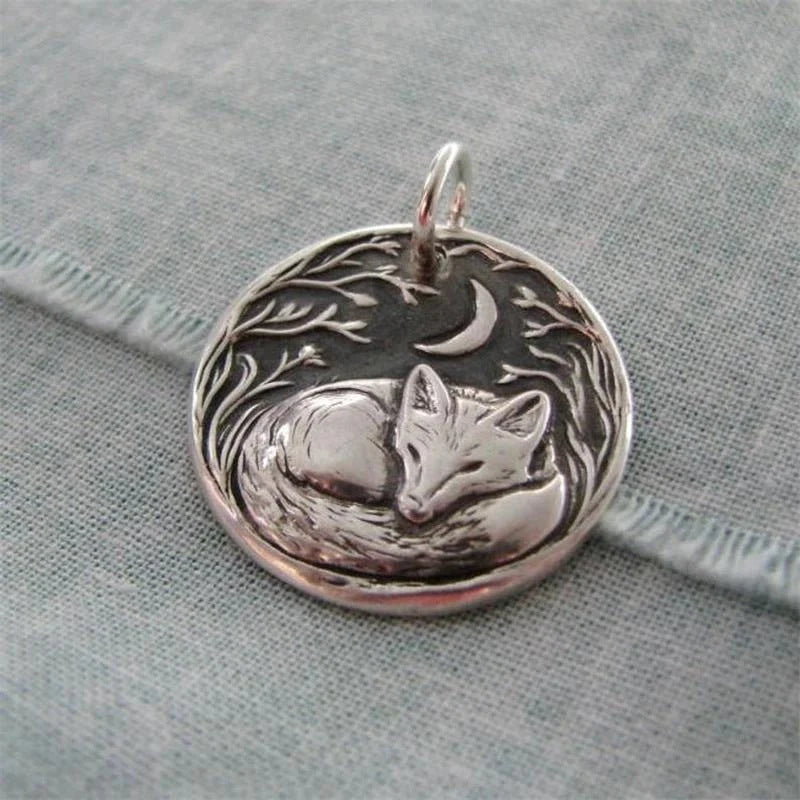 Sleeping Fox Moon Necklace
