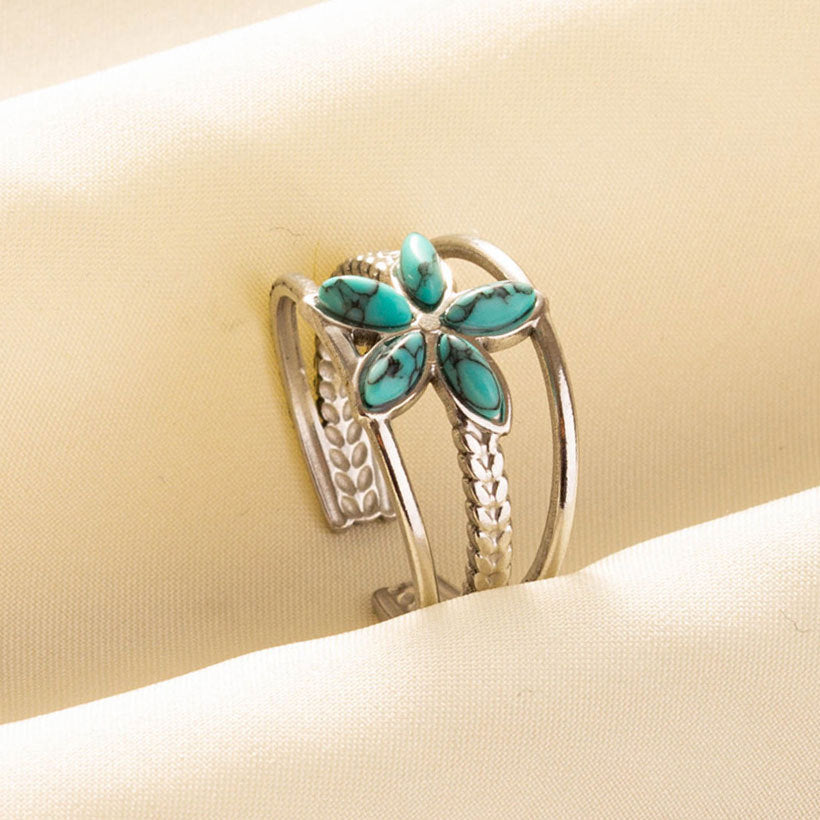 Turquoise Flower Ring