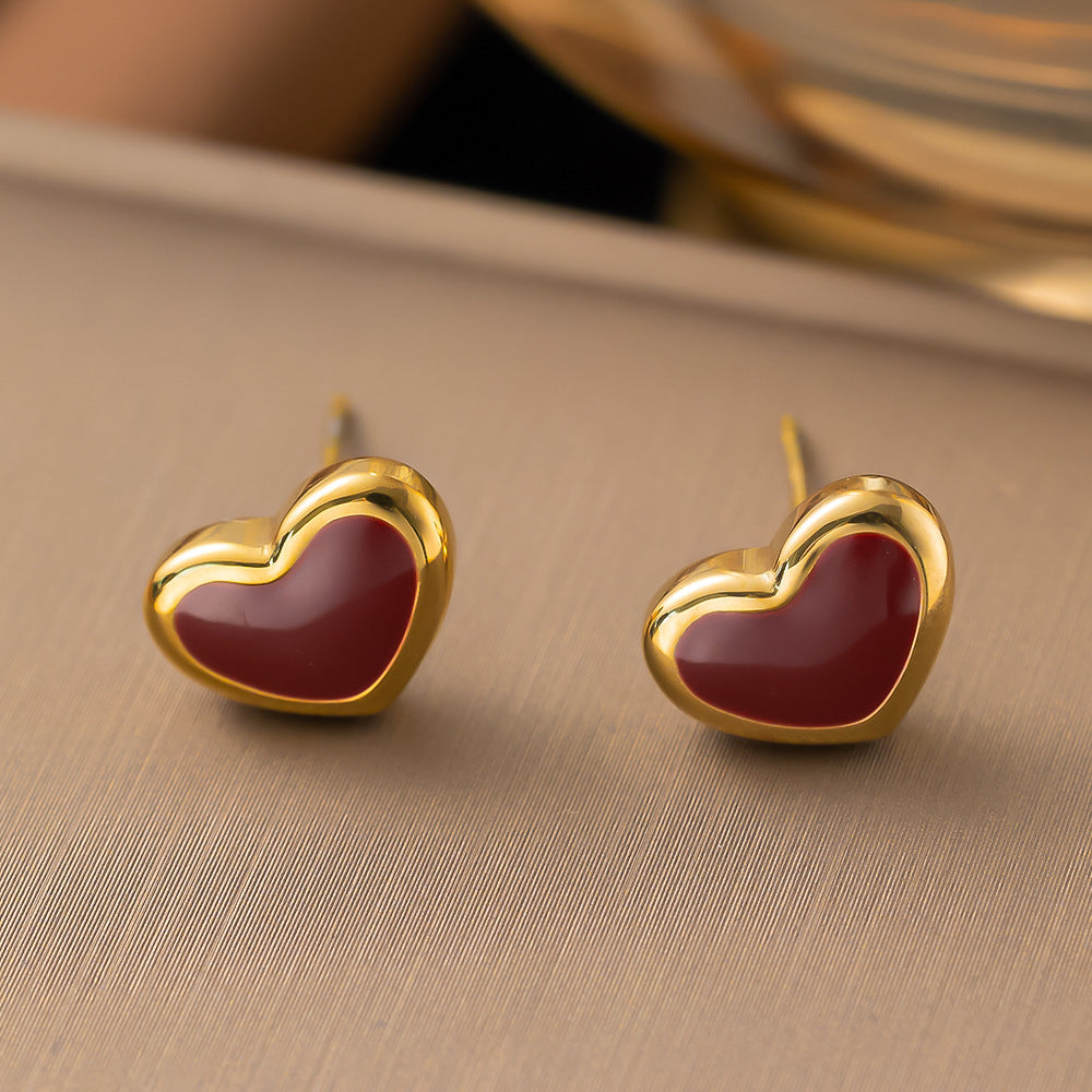 Romantic Red Heart Earrings