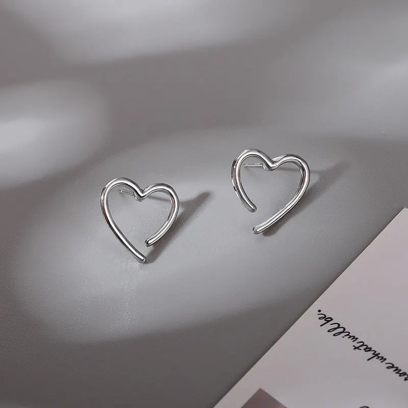 Minimalist Heart Earrings