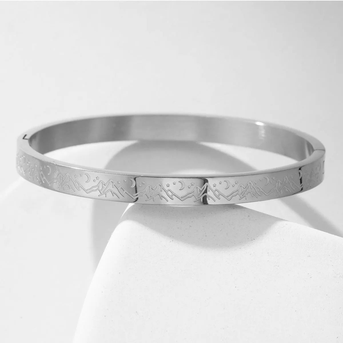 Engraved Mountain Bracelet