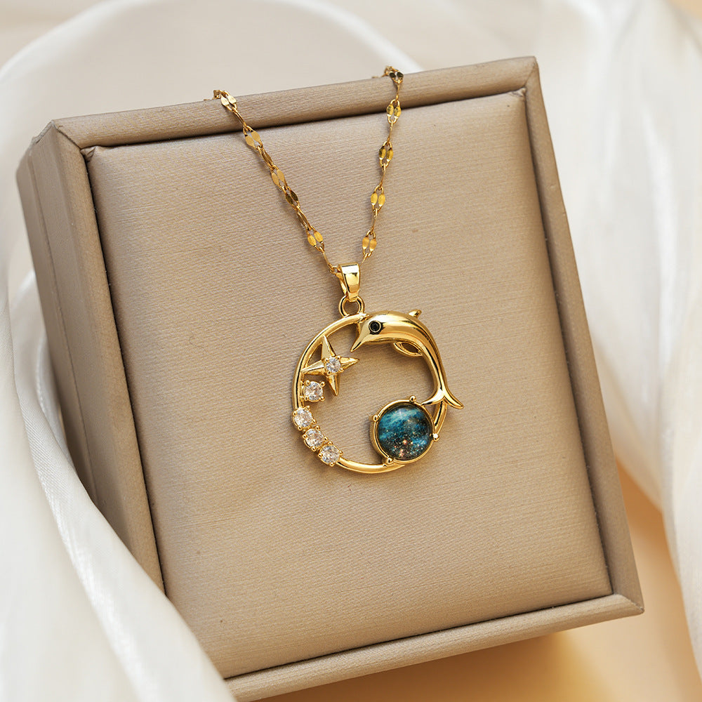 Celestial Blue Stone Necklace