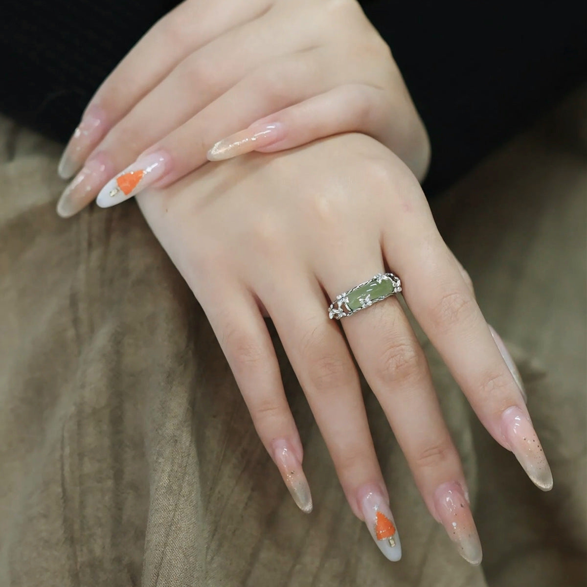 Elegant Green Stone Ring