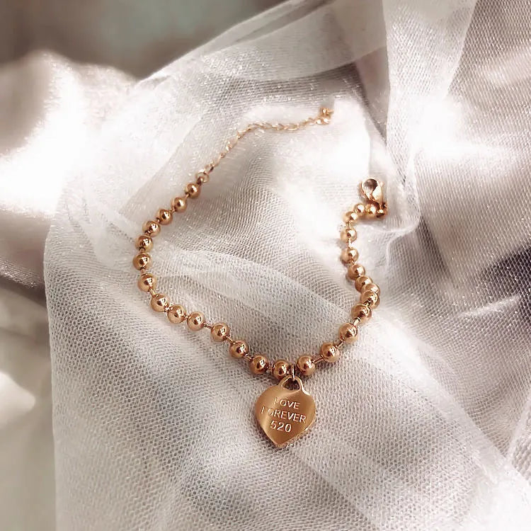 Rose Gold Heart Bracelet