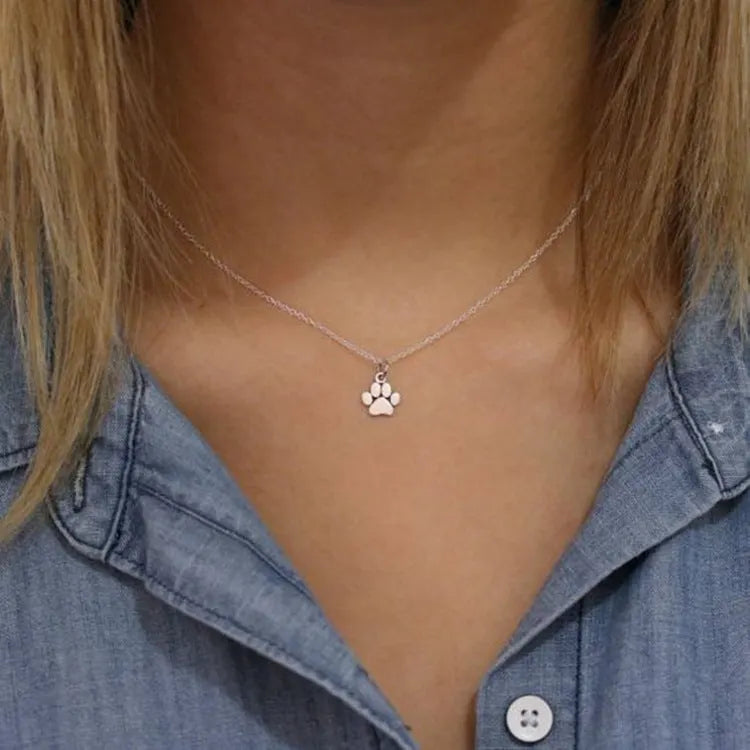 Delicate Paw Print Necklace
