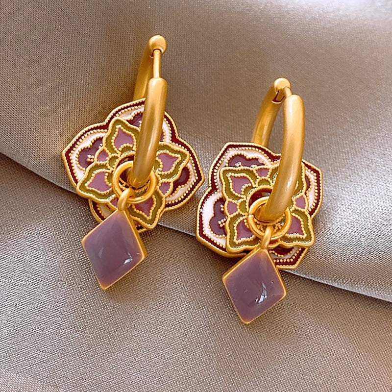 Ornate Amethyst Earrings