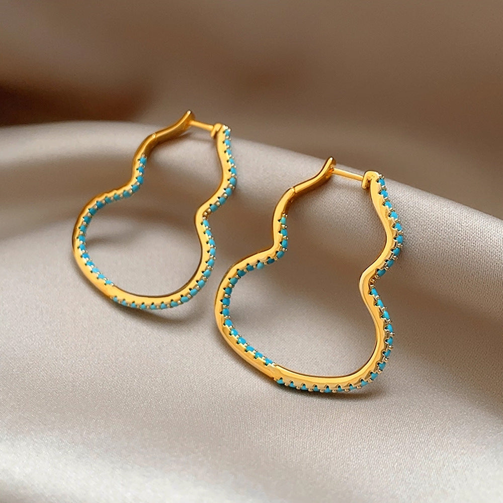 Elegant Turquoise Hoop Earrings