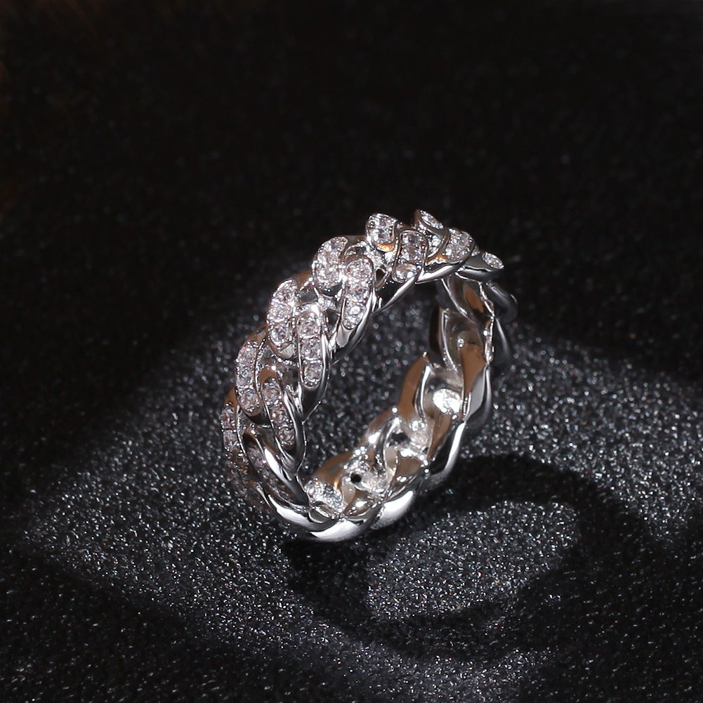 Elegant Iced Chain Link Band
