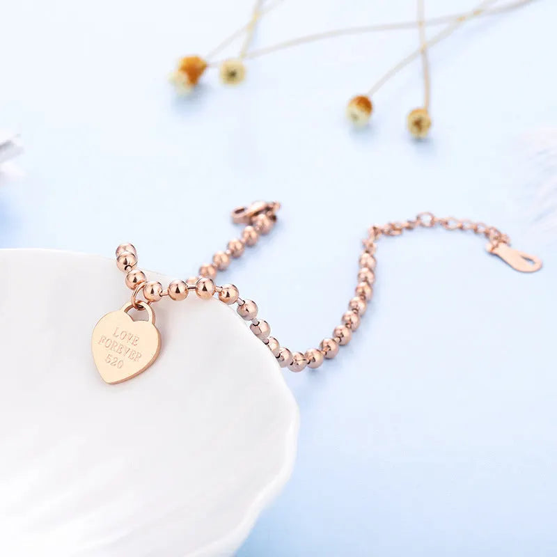 Rose Gold Heart Bracelet