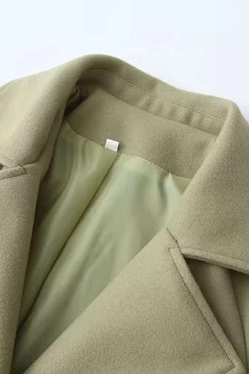 Double Breasted Belted Overcoat
