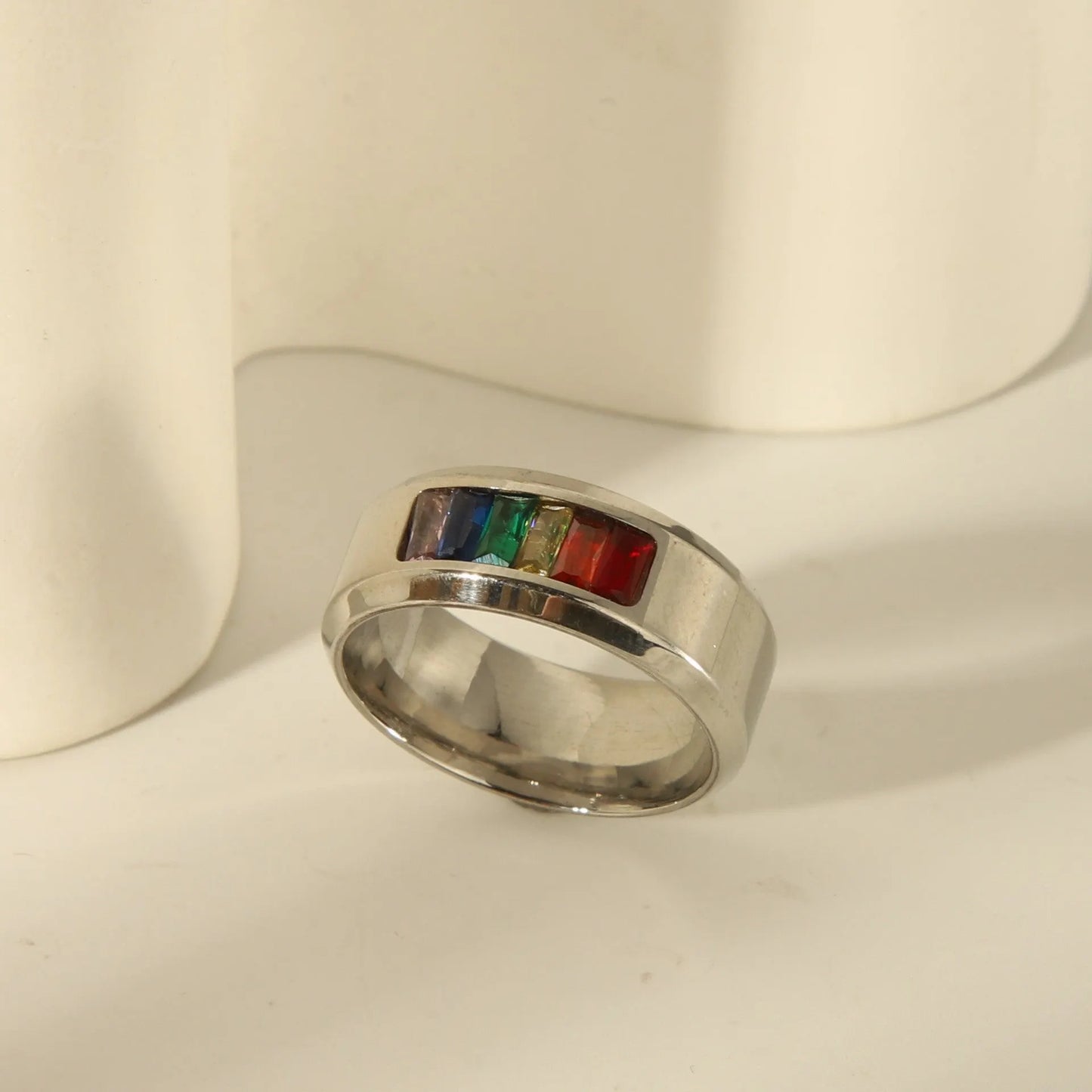 Rainbow Gemstone Ring