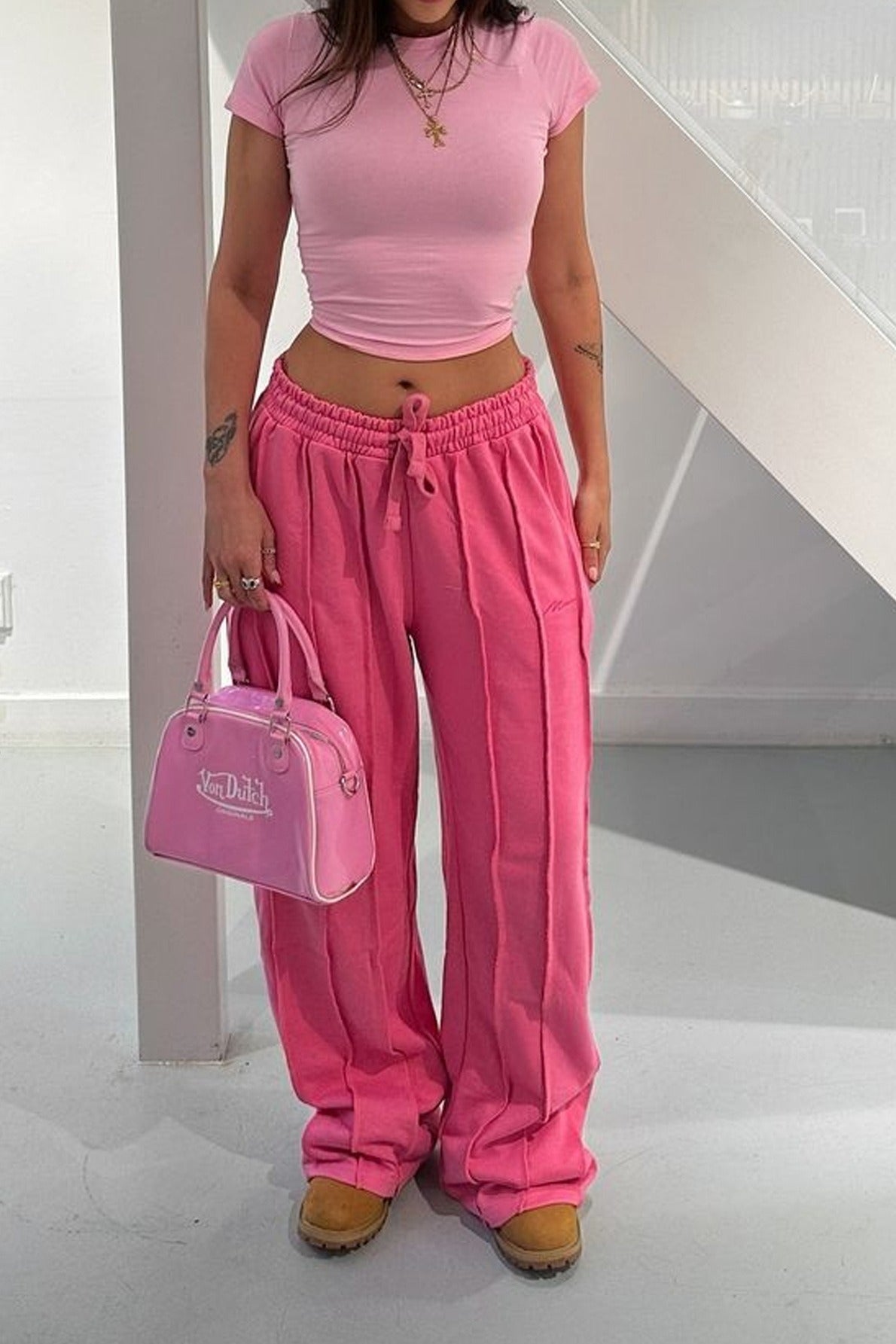 3d Line Loose Drawstring Pants