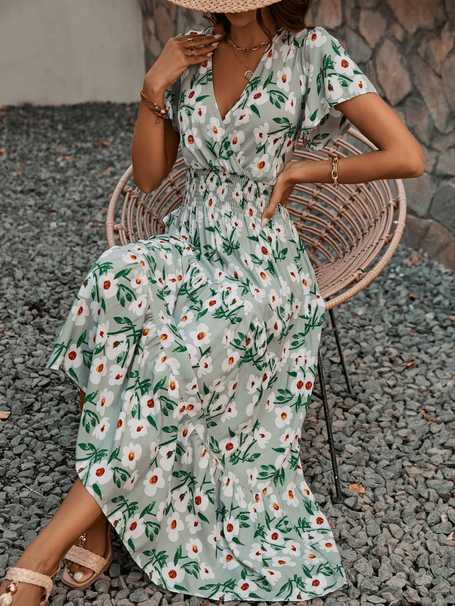 Yasmin V-neck Maxi Dress
