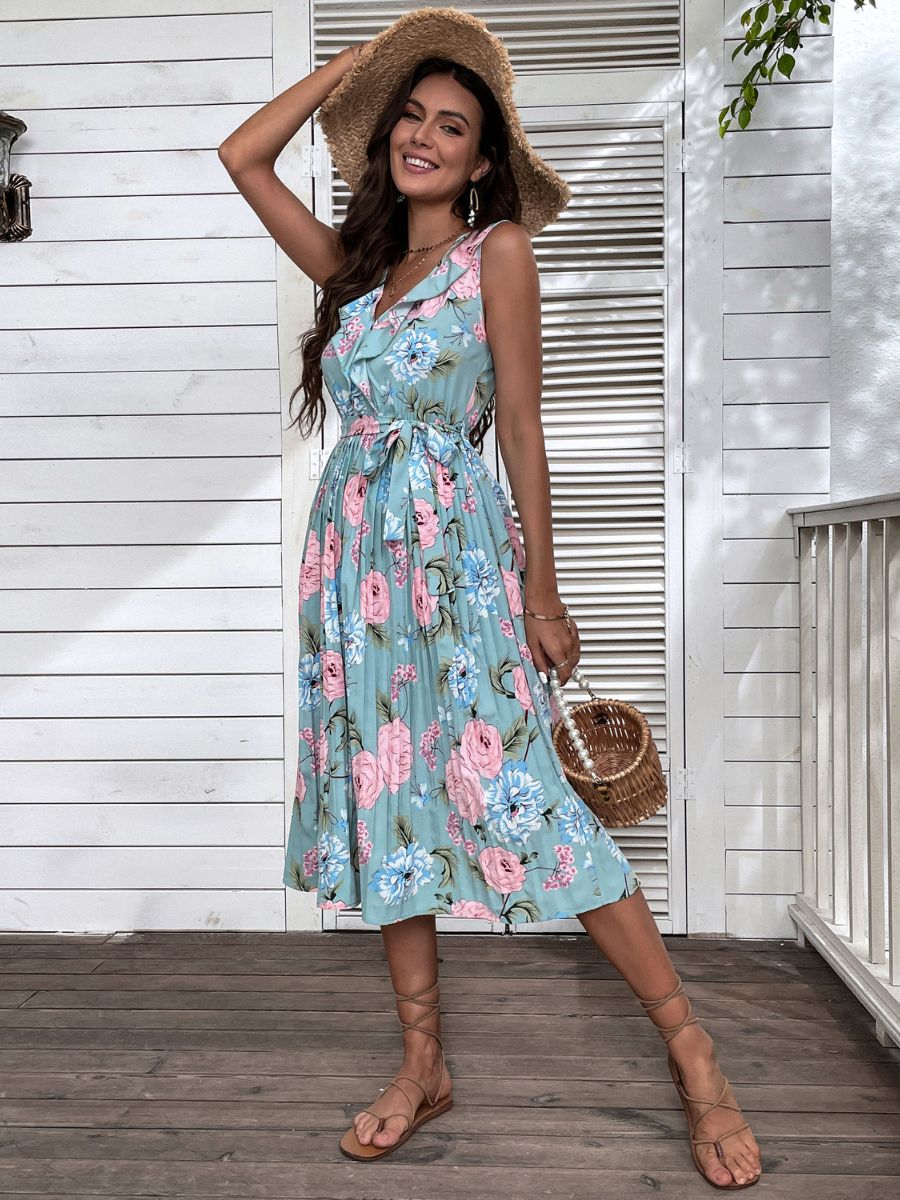 Uke Midi Dress - Blue