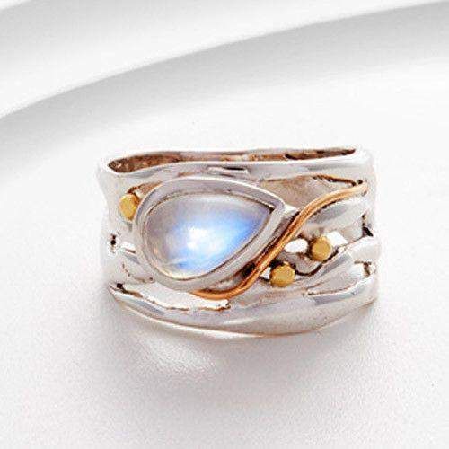 Vintage Moonstone Silver Ring