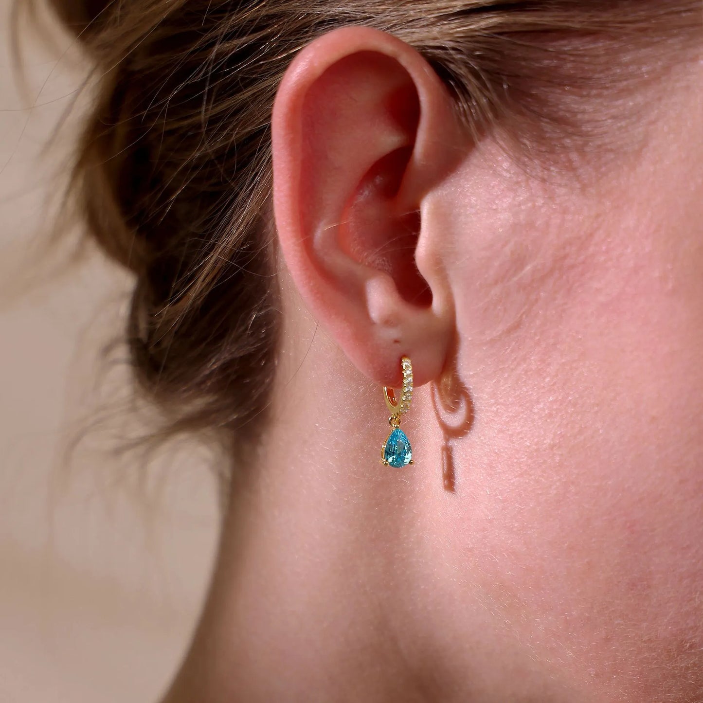 Elegant Blue Topaz Earrings
